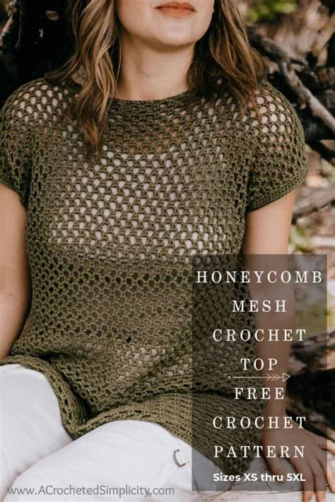 Honeycomb Mesh Crochet Top