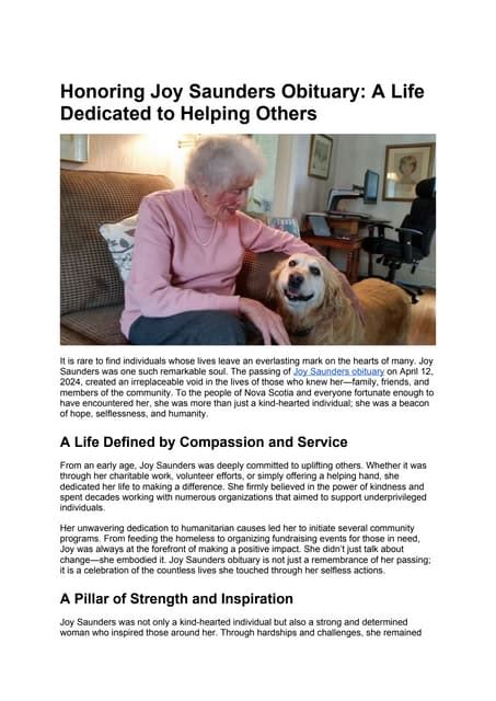 Honoring a Life Dedicated to Service: Obituary Recognizes...