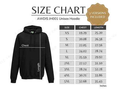 Hoodie Chart