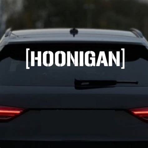 Hoonigan Car Window Sticker