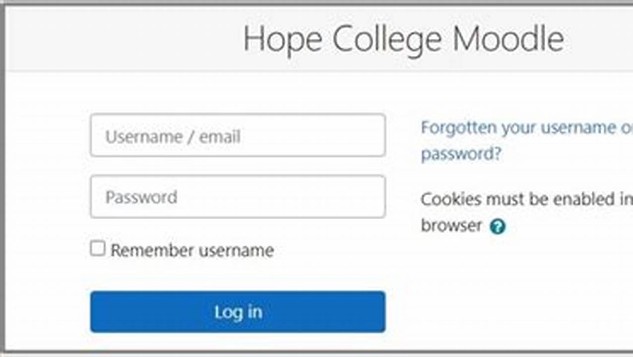 Hope College Moodle Spring 2024