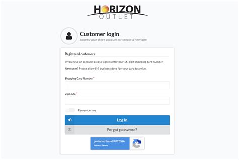 Horizon Outlet Credit Application