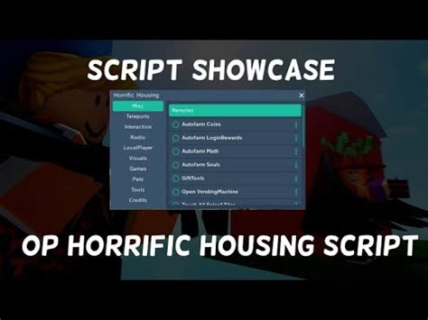 Horrific Housing Hack Script GUI - CHEATERMAD.COM