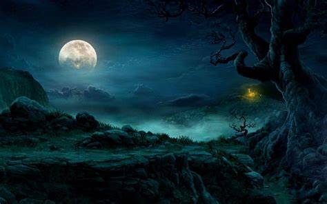 Horror Moon Hd Wallpaper