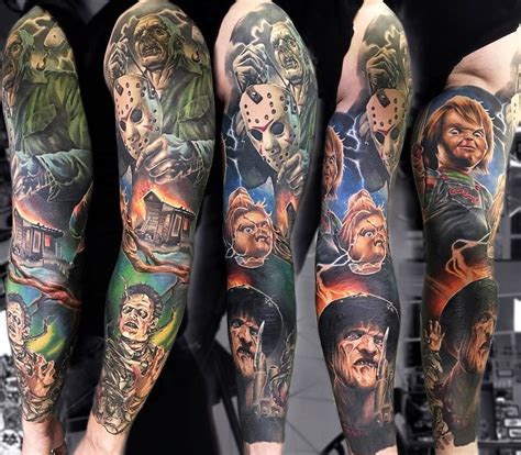 Horror Sleeve Tattoo