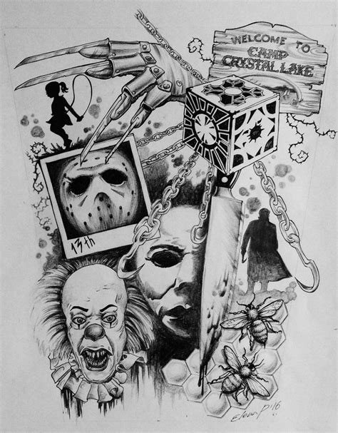 Horror Tattoo Stencils