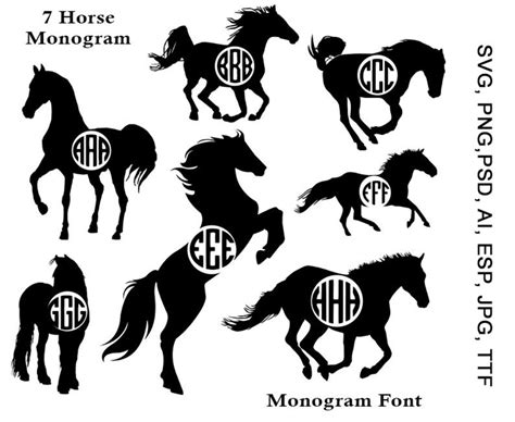 Download Horse Monogram SVG File - SVG Design Printable