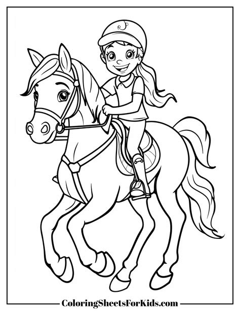 Horseback Riding Coloring Pages