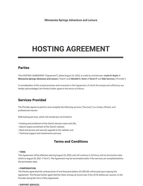 Host Agreement Template: A Comprehensive Guide For 2023