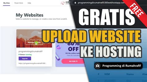 Hosting Gratis: Upload Website HTML Mudah & Cepat