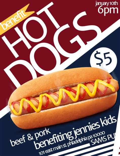 Hot Dog Flyer Template