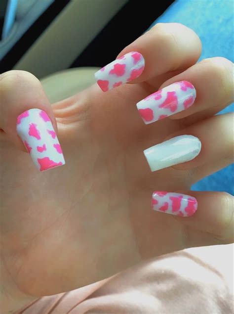 Hot Pink Cow Jamberry nails nailart manicure pedicure 