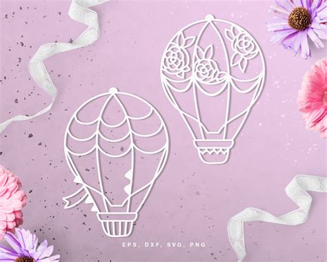 Download Hot AIr Balloon Cut File Template DXF Files