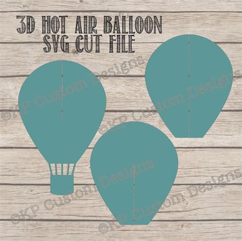Download Hot AIr Balloon Cut File Template For Cricut