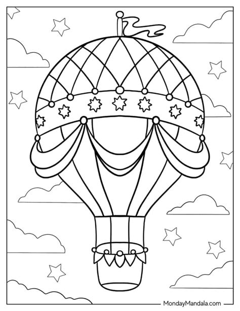 Hot Air Balloon Coloring Pages Images