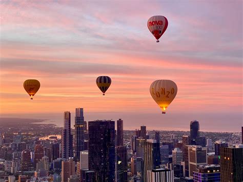 Hot Air Balloon Over Melbourne