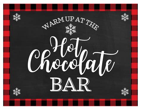 Hot Chocolate Bar Printable Sign