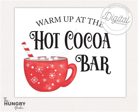 Hot Chocolate Sign Printable