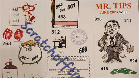 Hot Pick 3 Lottery Numbers Strategy Predictions Sheet Mr. Tips June 
