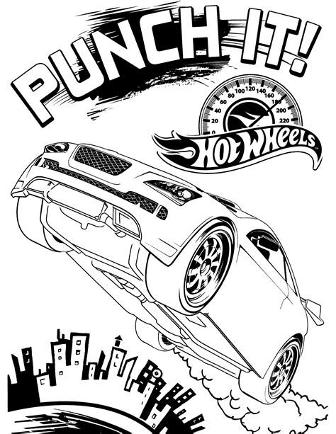 Hot Wheels Coloring Pages Free Printable