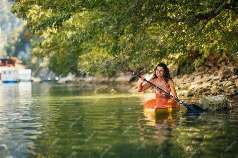 Hot Woman Kayaking