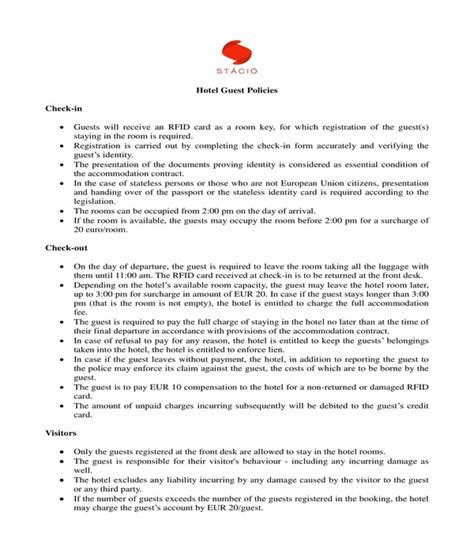 Hotel Check-In Policies