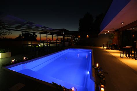 Hotel Swimming Pool at Night