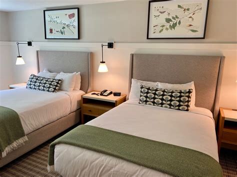 Hotel room with two beds