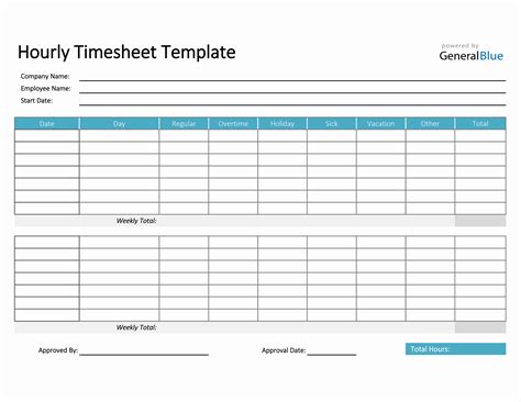 3+ Hourly Timesheet Template Free Download
