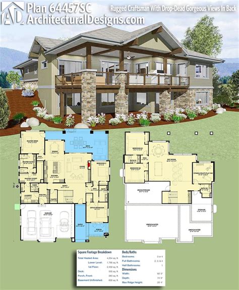 55+ House Plans For Narrow Sloped Lots, House Plan Ideas!