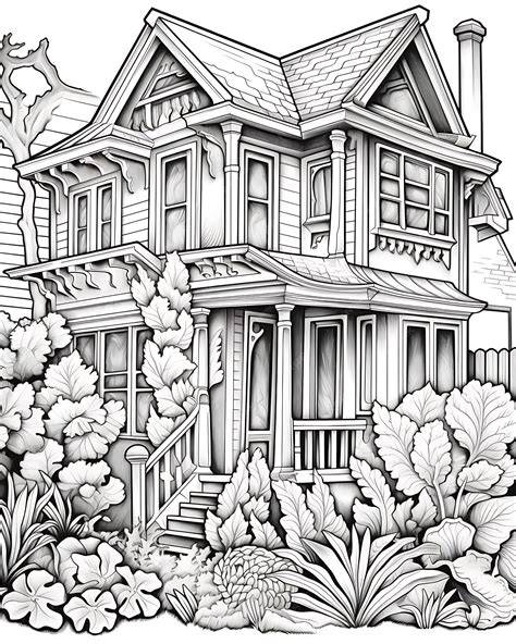 House Coloring Pages For Adults