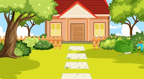 House Garden Cartoon Images