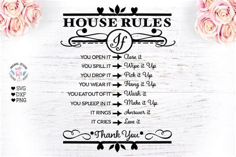 Download House Rules Sign SVG File - SVG Design Commercial Use For Crafts