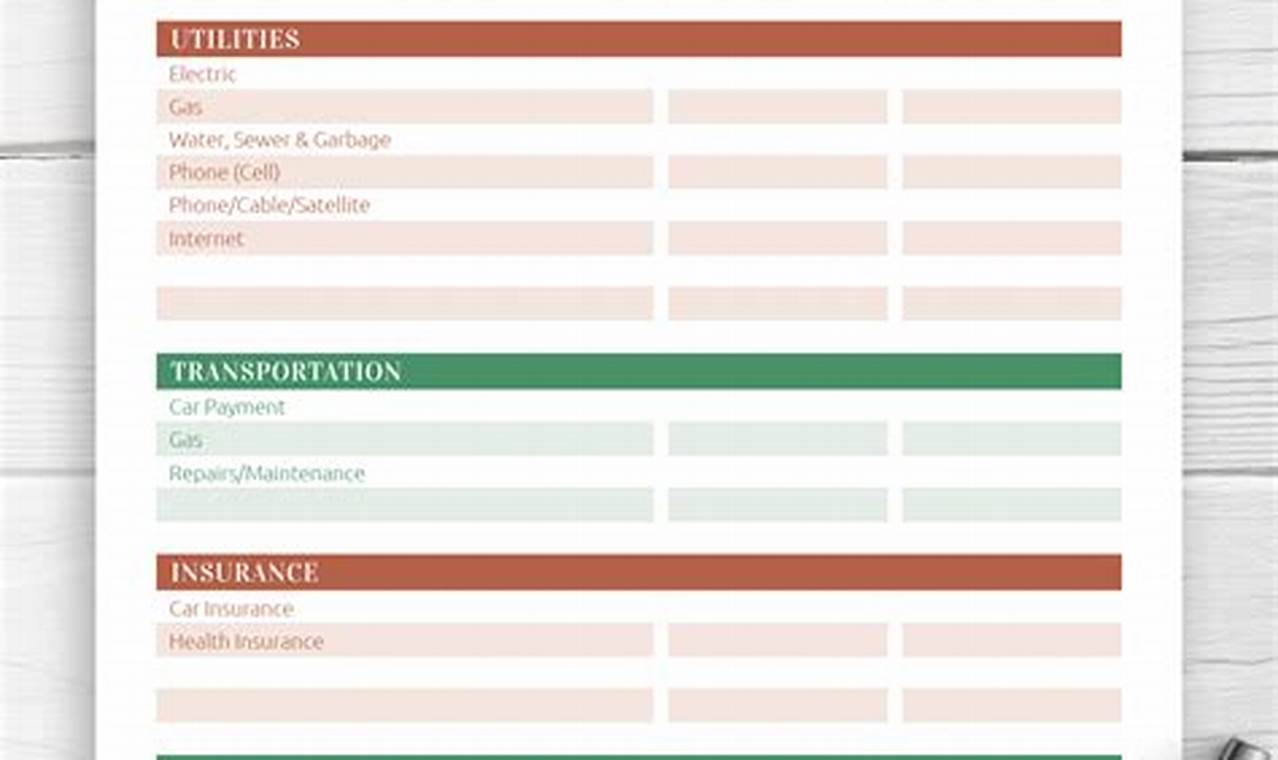 Household Monthly Budget Template: A Comprehensive Guide to Financial Planning