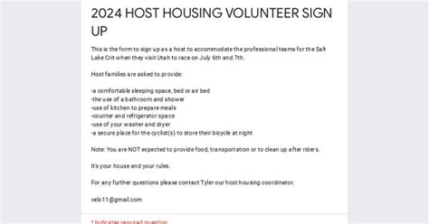 Housing Volunteer Jobs