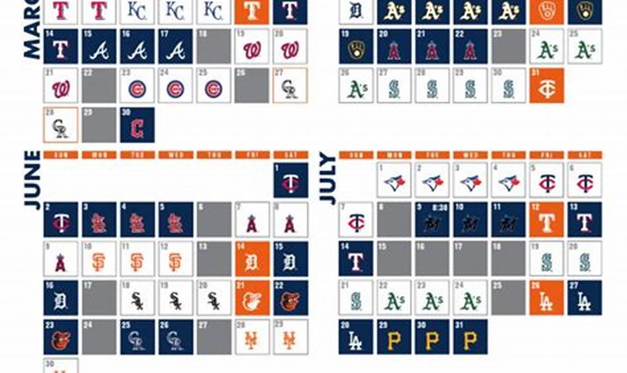 Houston Astros 2024 Printable Schedule