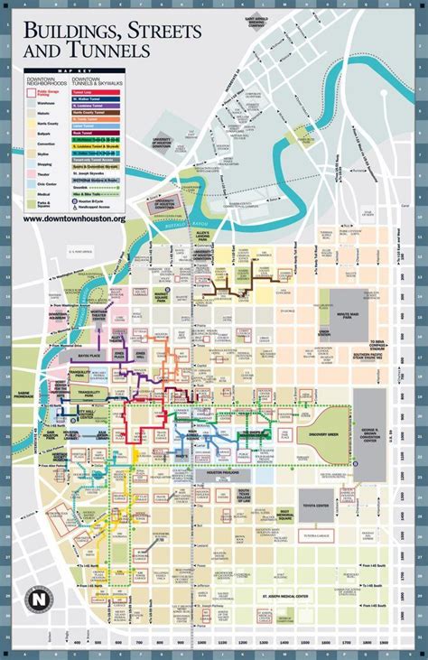 Houston Downtown Tunnel Map