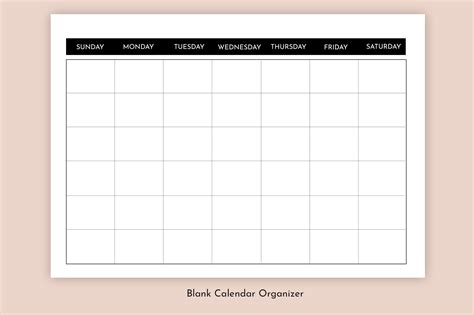 Blank Calendar Print Out • Printable Calendar Template Blank calendar