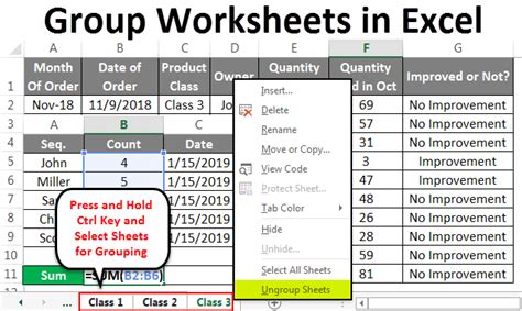How Do You Group Worksheets In Excel