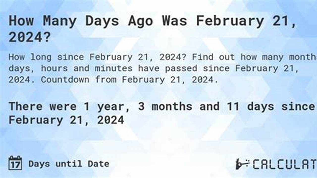 How Long Until Feb 1 2024