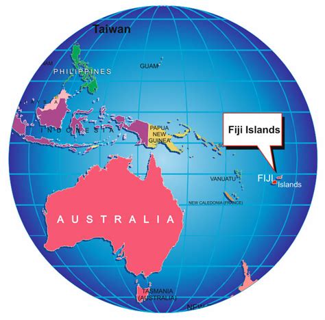 Map Of The World Fiji