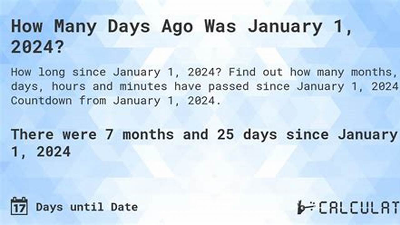 How Many Day Until January 1 2024