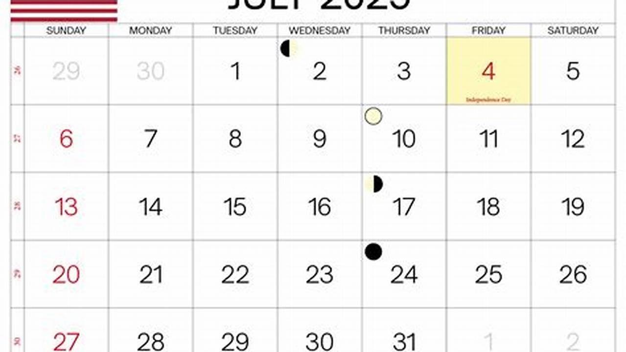 How Many Days Are In July 2025