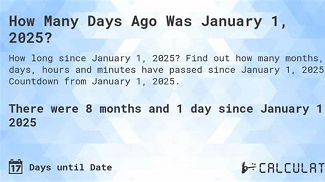 How Many Days Left Until January 1 2025 From Now