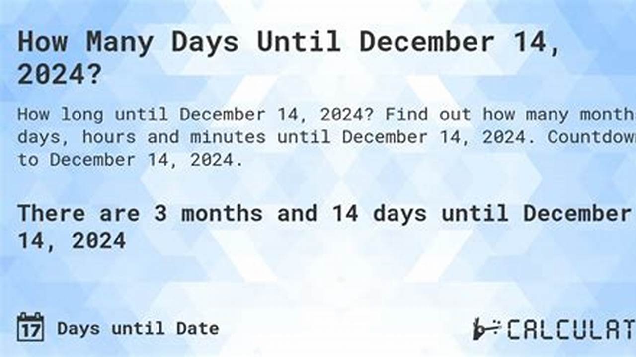 How Many Days Since December 14 2025