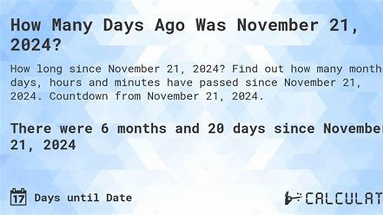 How Many Days Since Nov 28 2024