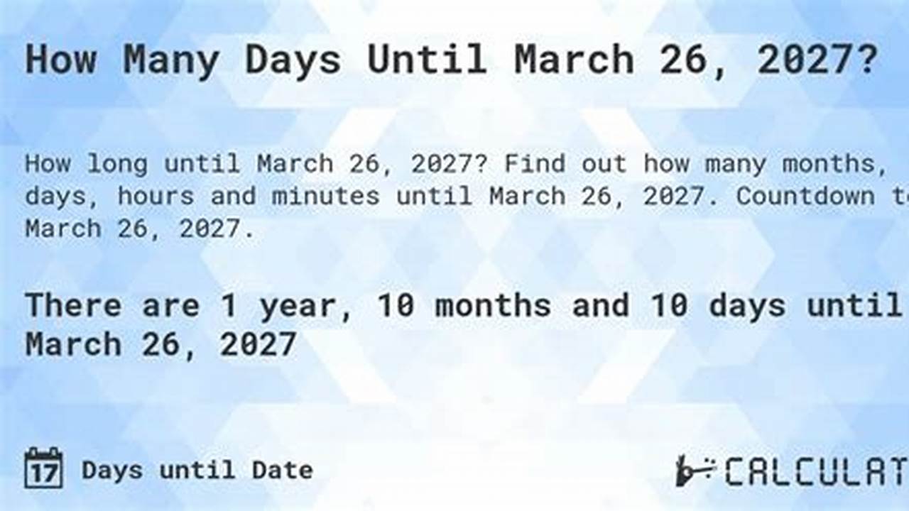How Many Days Until 2027