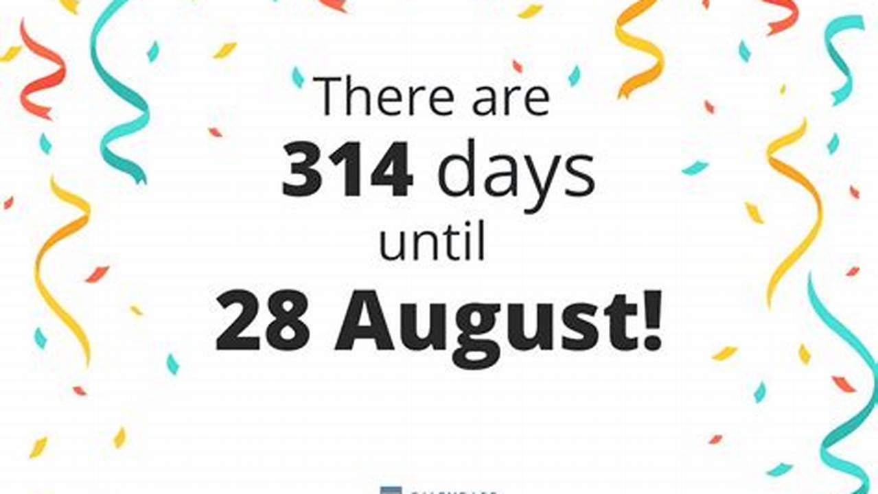 How Many Days Until 28 August 2024