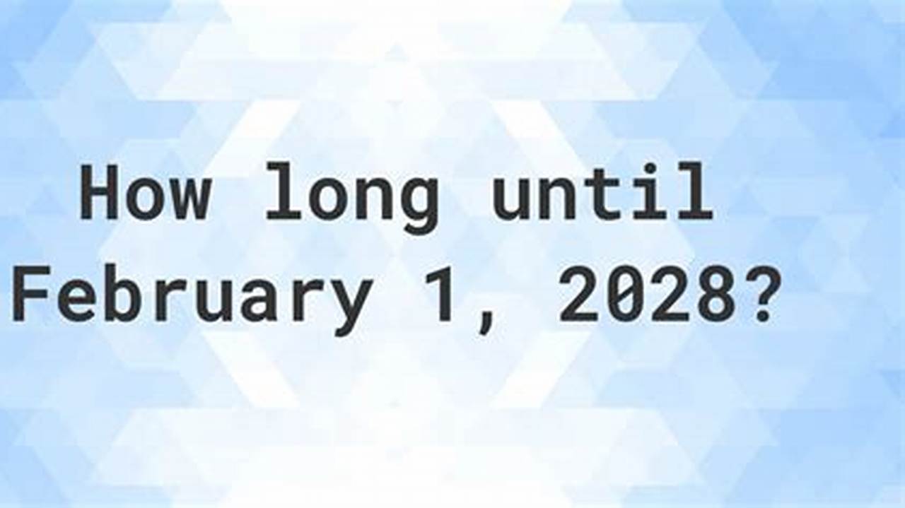 How Many Days Until February 1 2028 Countdown