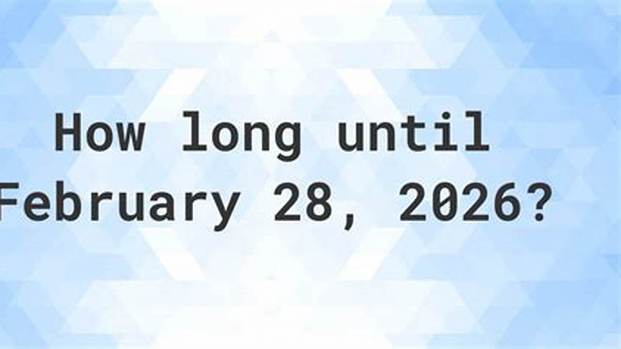 How Many Days Until February 28 2028